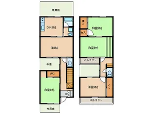愛知県名古屋市守山区大谷町【一戸建】の間取り
