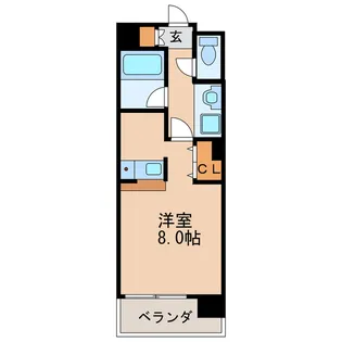 ラシュレ筒井【2階】の間取り