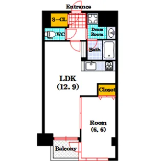 アーデンタワー北堀江【6階】の間取り