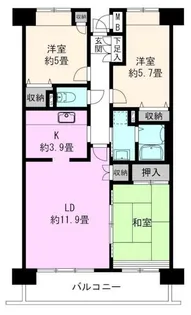 シーリン東伏見【10階】の間取り