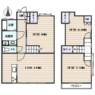 コーポ明石【1階】の間取り
