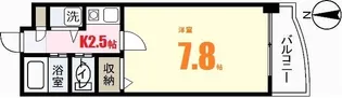 シャイン中筋【4階】の間取り
