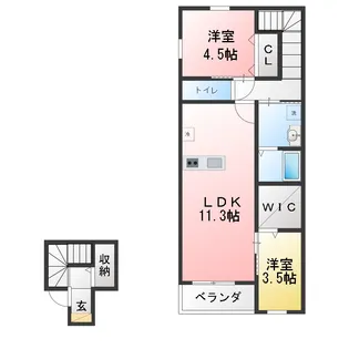 ピュアランド燕沢東【2階】の間取り