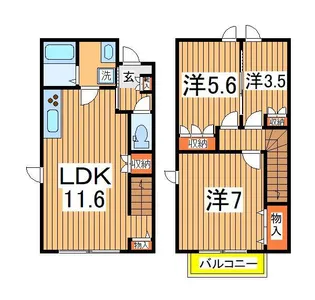 Feder Akebono A棟の間取り