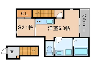 WisteriaII【2階】の間取り