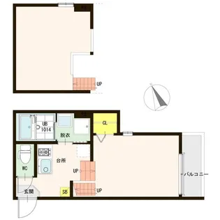 ハーモニーテラス宮城野原【1階】の間取り