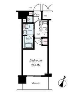 エスリード新北野【8階】の間取り