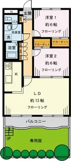 プロヴァンス【1階】の間取り