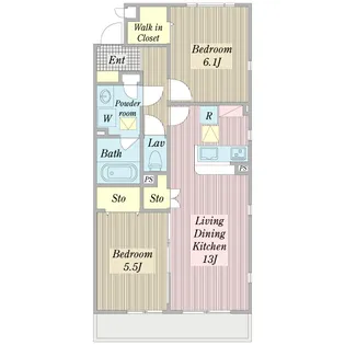 ALBA元住吉【1階】の間取り