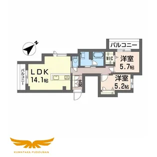 LUCE帯山西【3階】の間取り