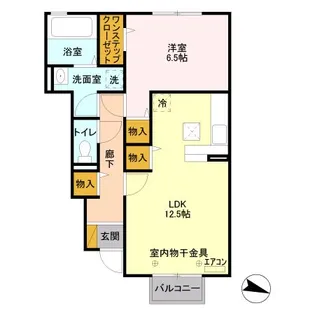 ラ・エスペランスV【1階】の間取り