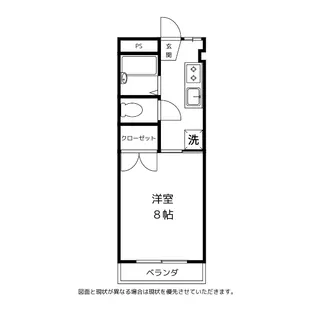 レディング五福【1階】の間取り
