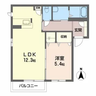 ピース・コートたけくまA【2階】の間取り