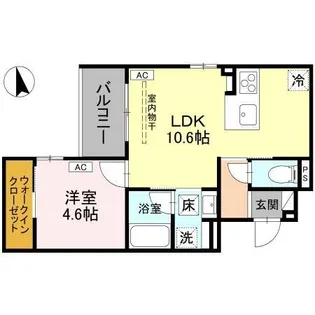 D-Grande桃井町【1階】の間取り