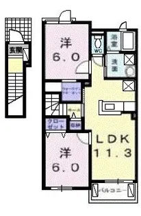 フォルムMモデナ III【2階】の間取り