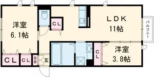 Highland【2階】の間取り