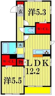 BAUM南流山【1階】の間取り