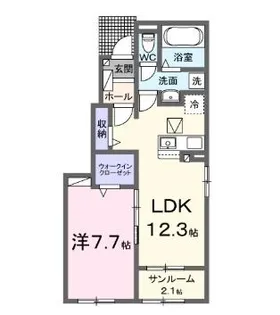ディリジェントナイン【1階】の間取り