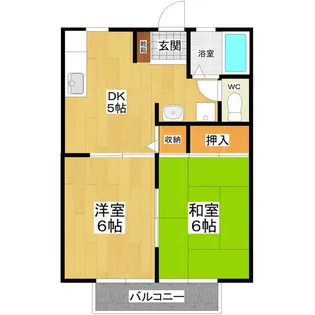 コーポ・サンシルク【1階】の間取り