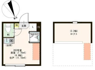 ヴェローナ平井【2階】の間取り
