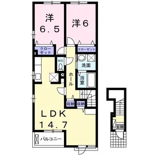 グリシーナA【2階】の間取り