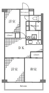 マンハイム第2西大島【8階】の間取り