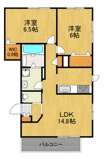 BREEZE COURT WEST【2階】の間取り