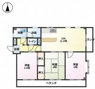 デンファレ【2階】の間取り