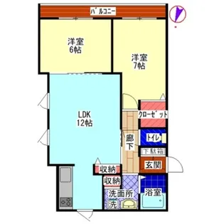 リヴェール中央【2階】の間取り