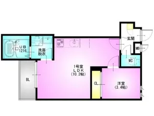 REGALEST 南鳩ヶ谷【2階】の間取り