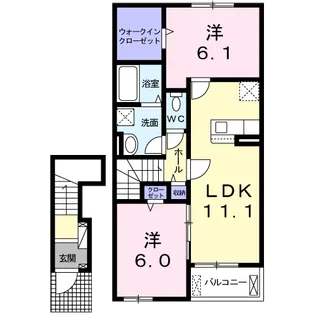 オ・プティ・ラコントル I【2階】の間取り