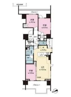 ハーバーテラス品川【5階】の間取り