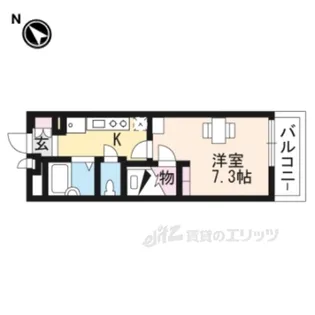 レオパレス若葉【1階】の間取り
