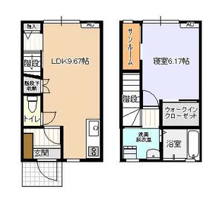 ビオラ上赤江C棟【2階】の間取り