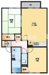 インター池田B棟【2階】の間取り