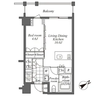 オーパスレジデンス恵比寿【3階】の間取り