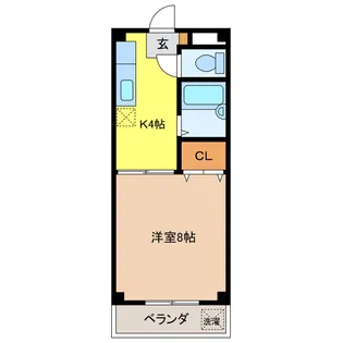 シャンブル高野【1階】の間取り