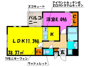 A List Court Nishiguchiの間取り