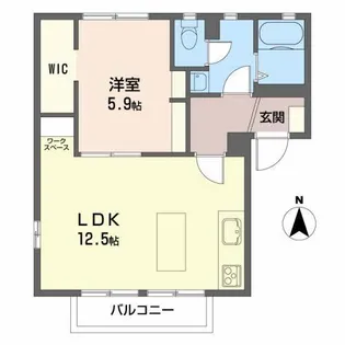 アグリア北館 A【1階】の間取り