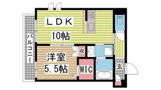 スクエア摩耶【1階】の間取り