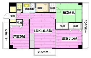 パークヒルズ5番館【3階】の間取り