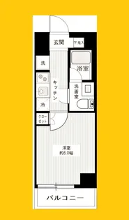 SQUARE CITY TURUMI RIVERSIDE【2階】の間取り
