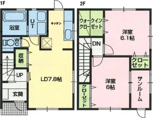 リュミエールB棟【1階】の間取り