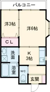 パレスK’S【2階】の間取り