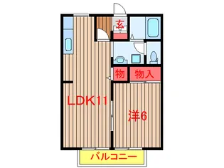 サンビレッジ習志野【1階】の間取り