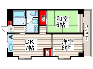 ベイシティ中葛西【1階】の間取り