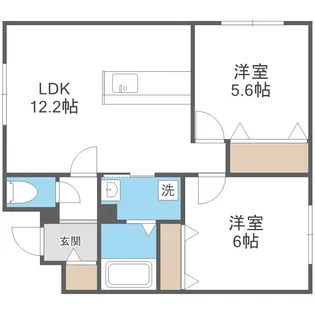 eie月寒西【1階】の間取り