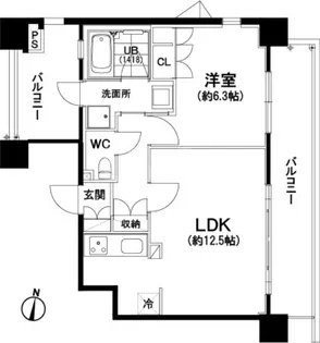 西新ROOMS【15階】の間取り