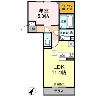 コンフィデンスK.S合志【1階】の間取り