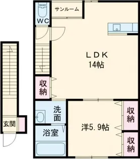 ラインサイドコーポ【2階】の間取り
